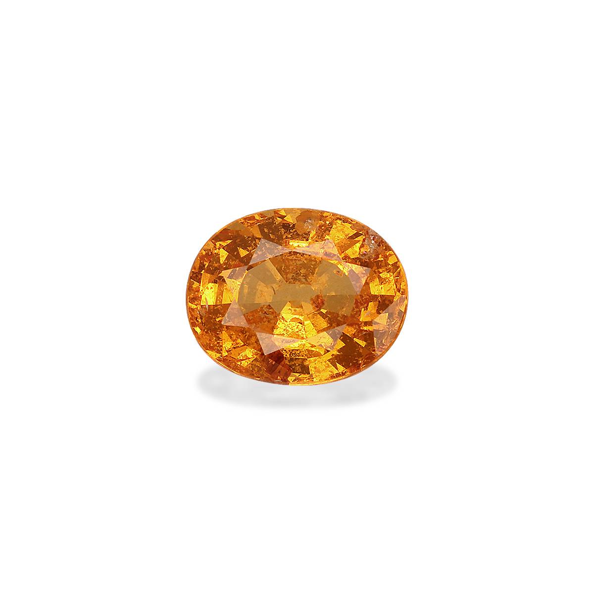 marigold orange spessartite garnet, 3.18ct oval cut — main view