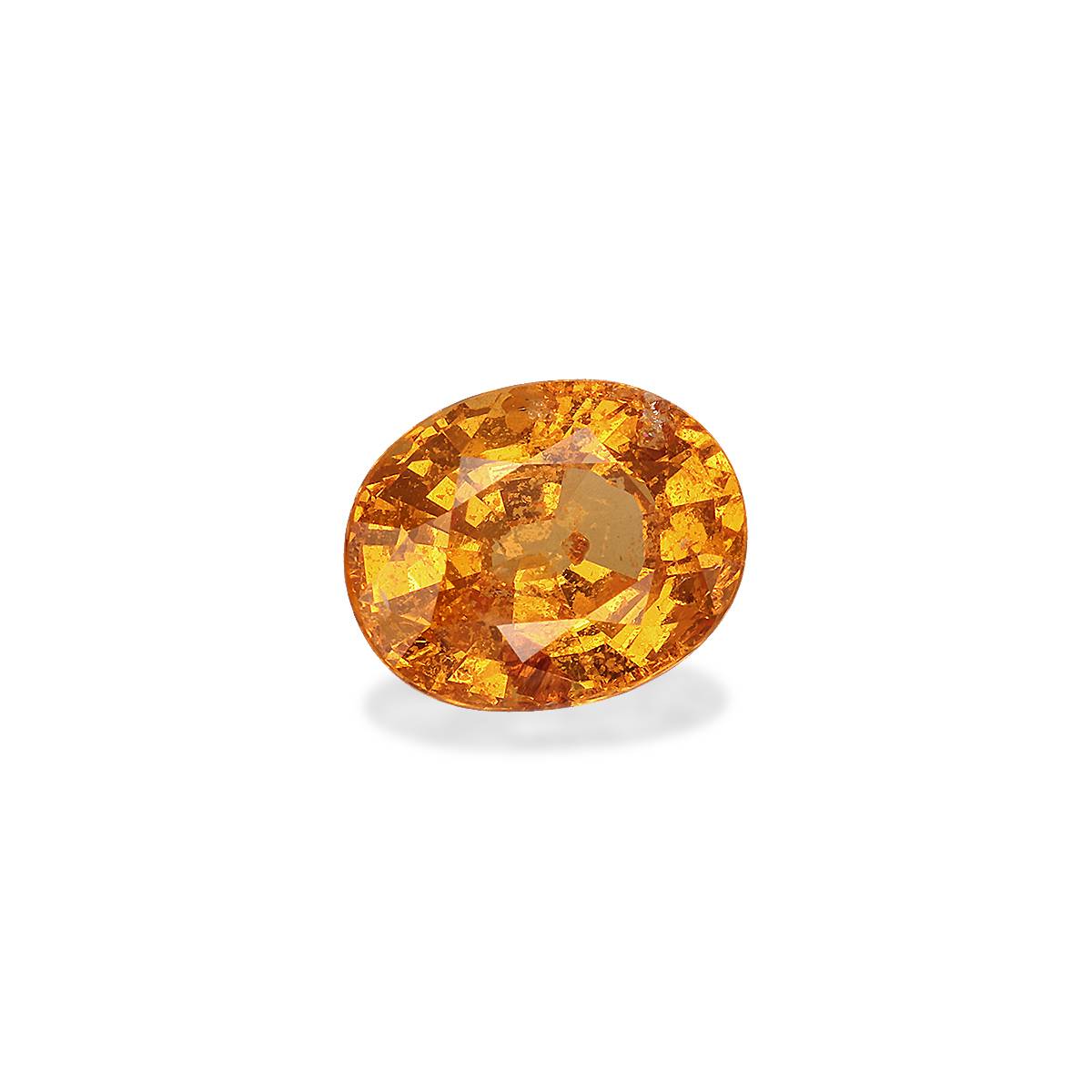 marigold orange spessartite garnet, 3.18ct oval cut — view 3