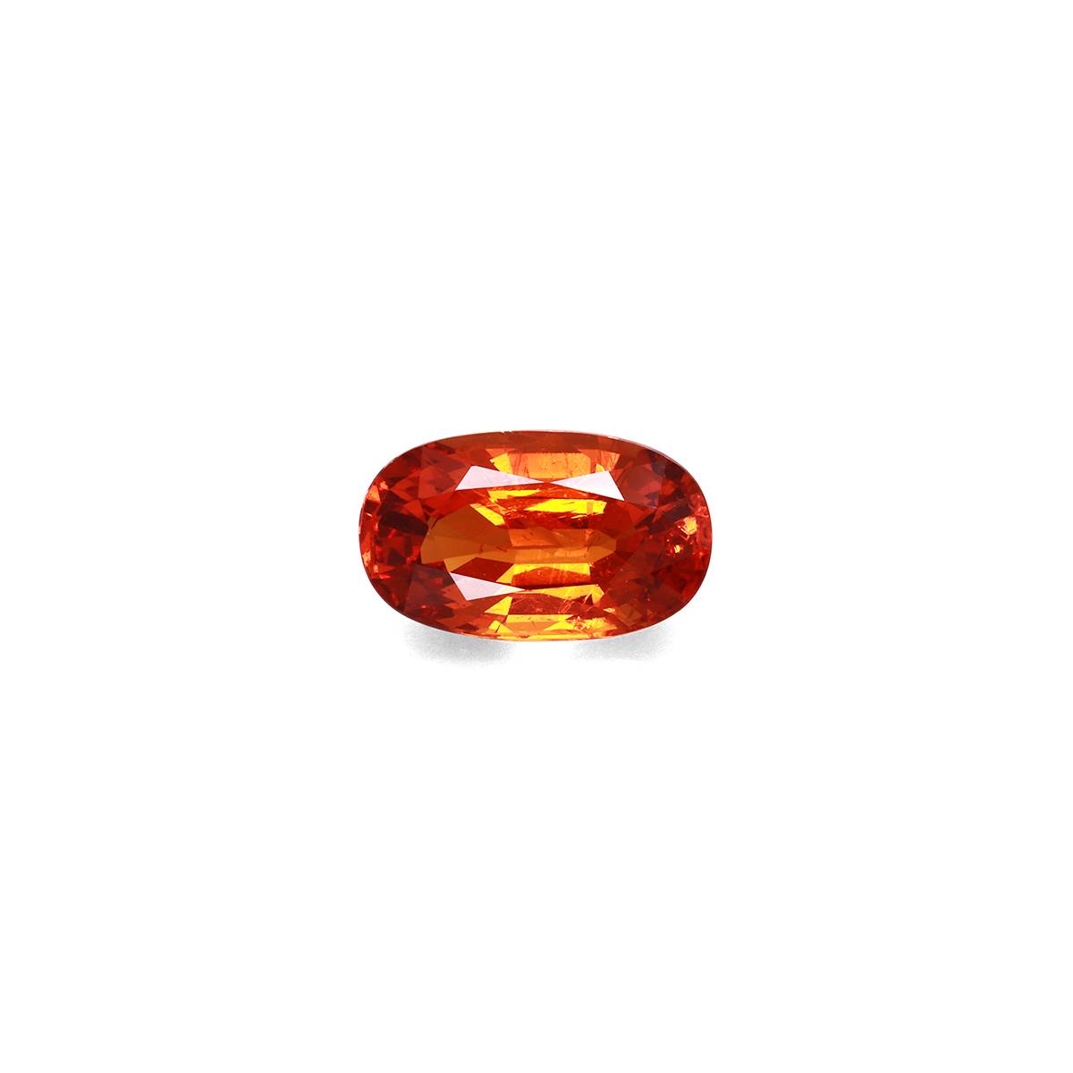 fire orange spessartite garnet, 7.77ct oval cut — main view
