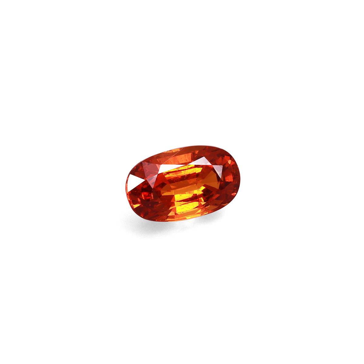 fire orange spessartite garnet, 7.77ct oval cut — view 3