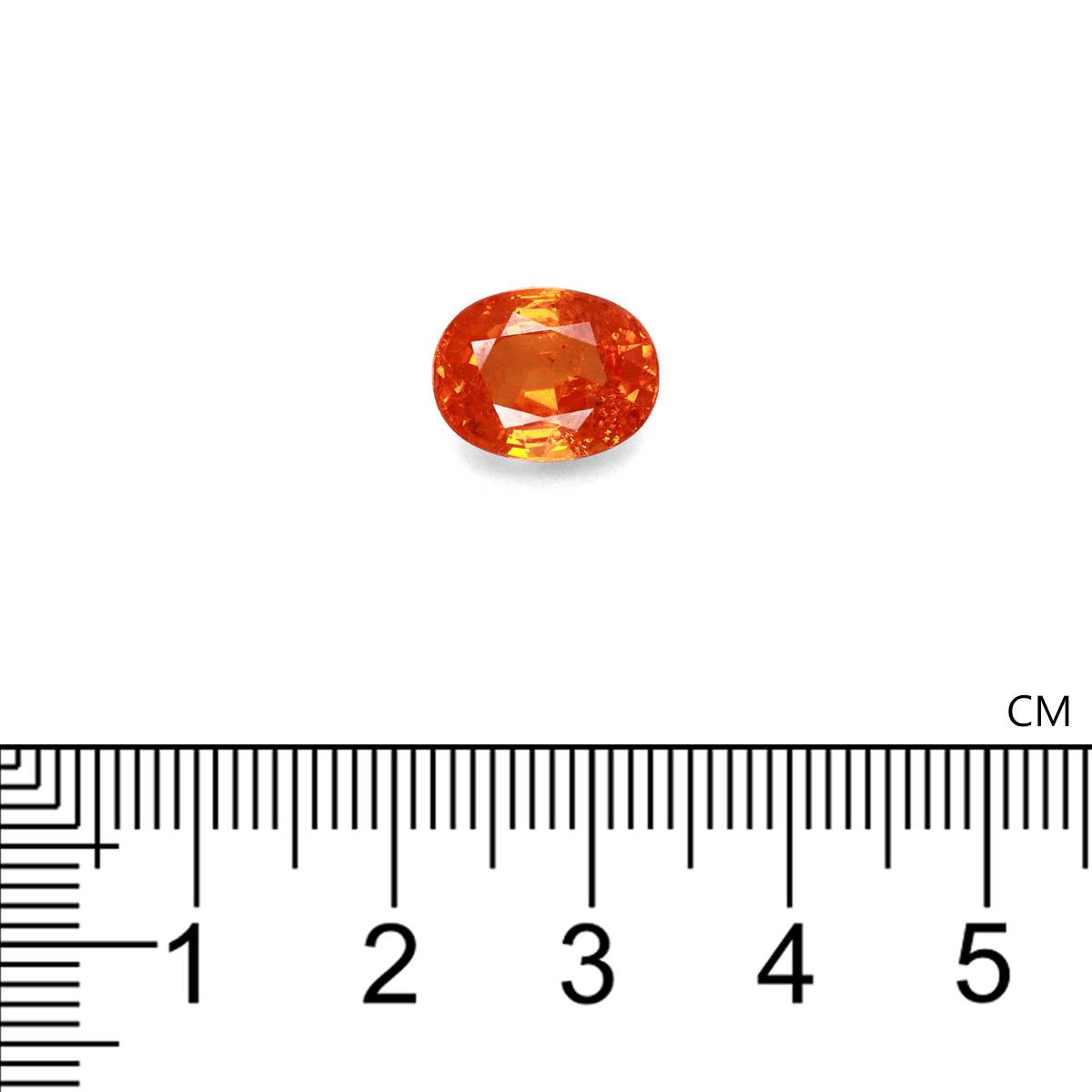 orange spessartite garnet, 5.59ct oval cut — view 4