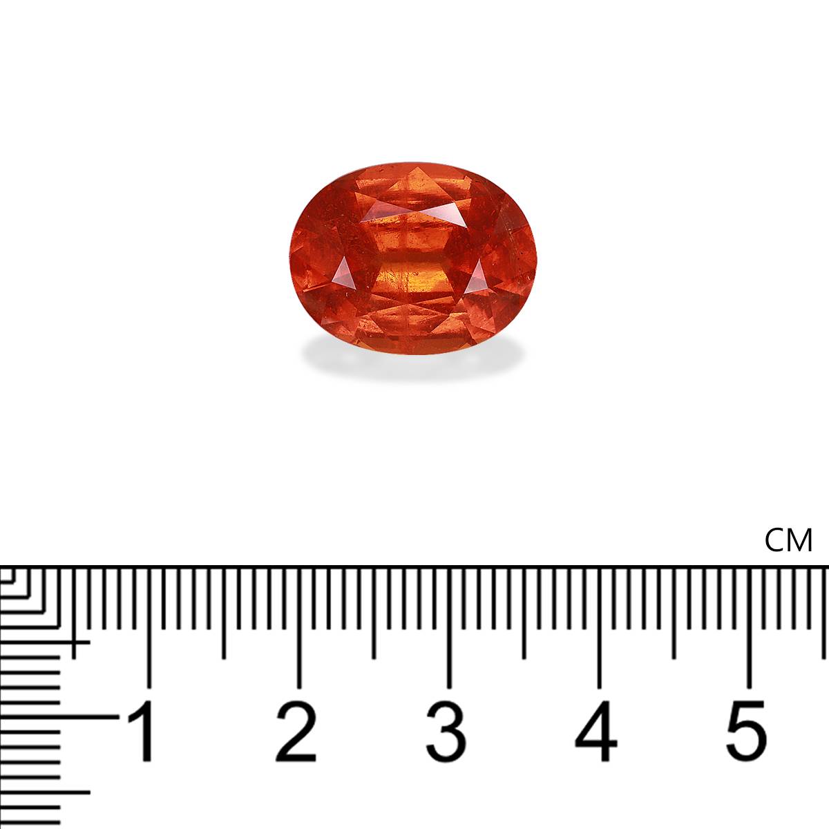 orange spessartite garnet, 15.94ct oval cut — view 4