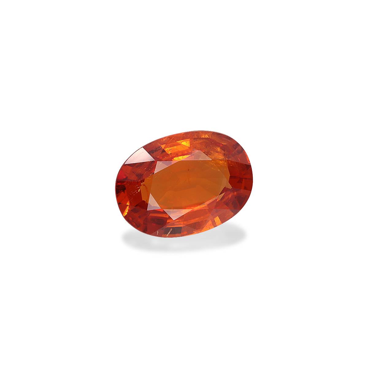 orange spessartite garnet, 7.73ct oval cut — view 3
