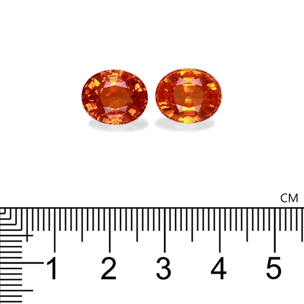orange spessartite garnet, 15.21ct oval cut — view 4