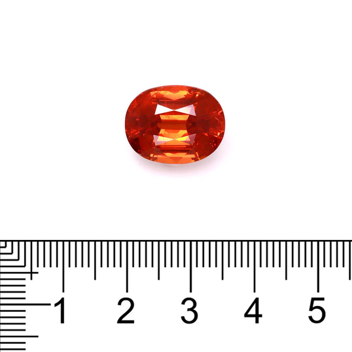 orange spessartite garnet, 13.92ct oval cut — view 4