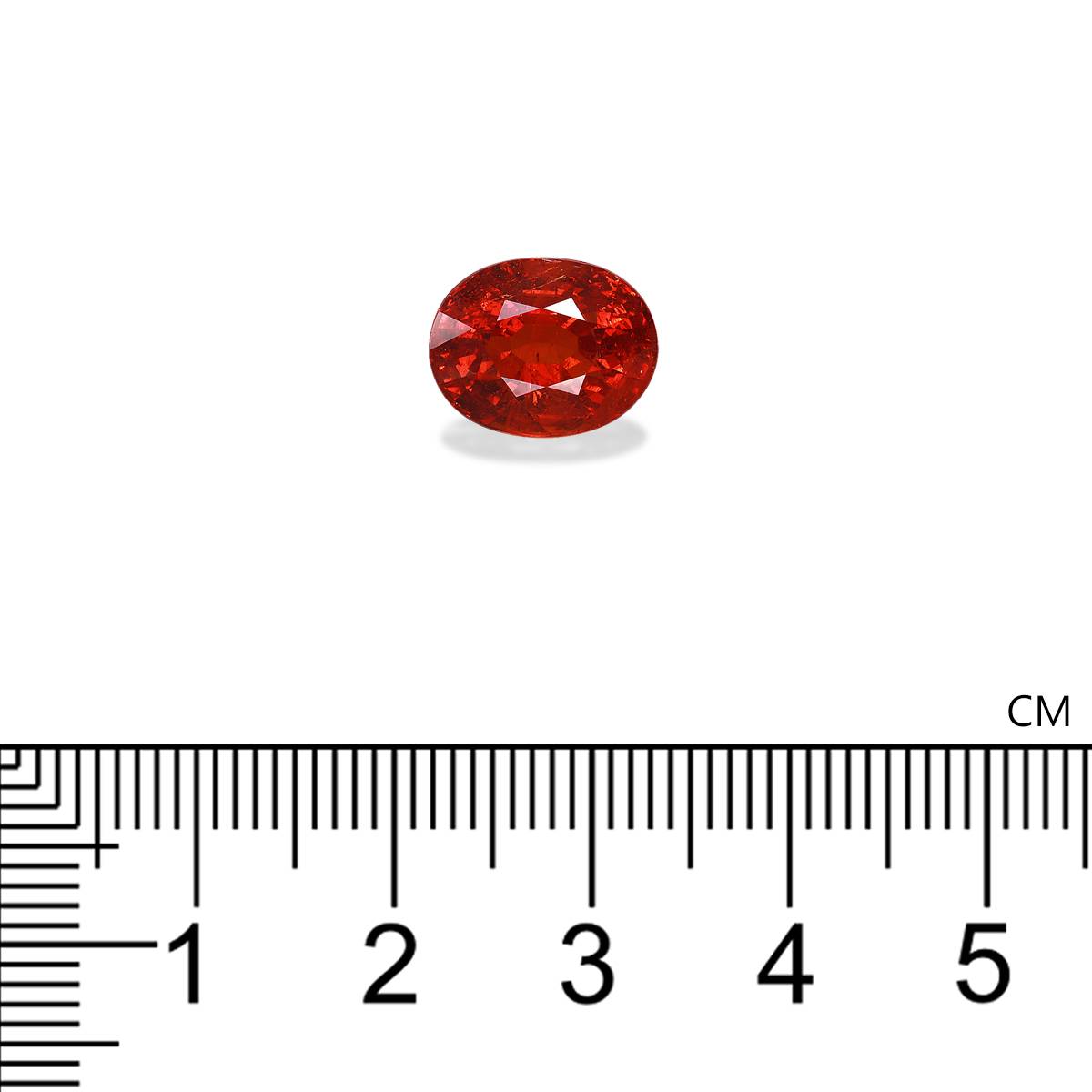 orange spessartite garnet, 7.54ct oval cut — view 4