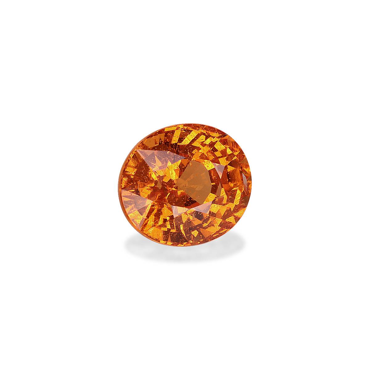 orange spessartite garnet, 3.65ct oval cut — view 3