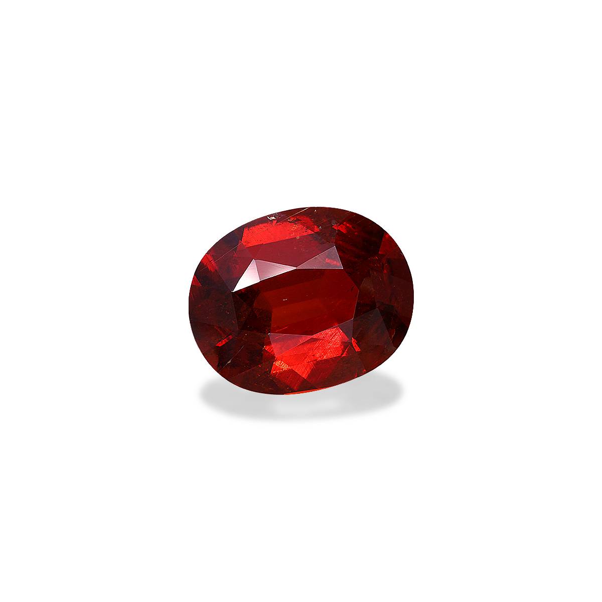 fire orange spessartite garnet, 17.67ct oval cut — view 3