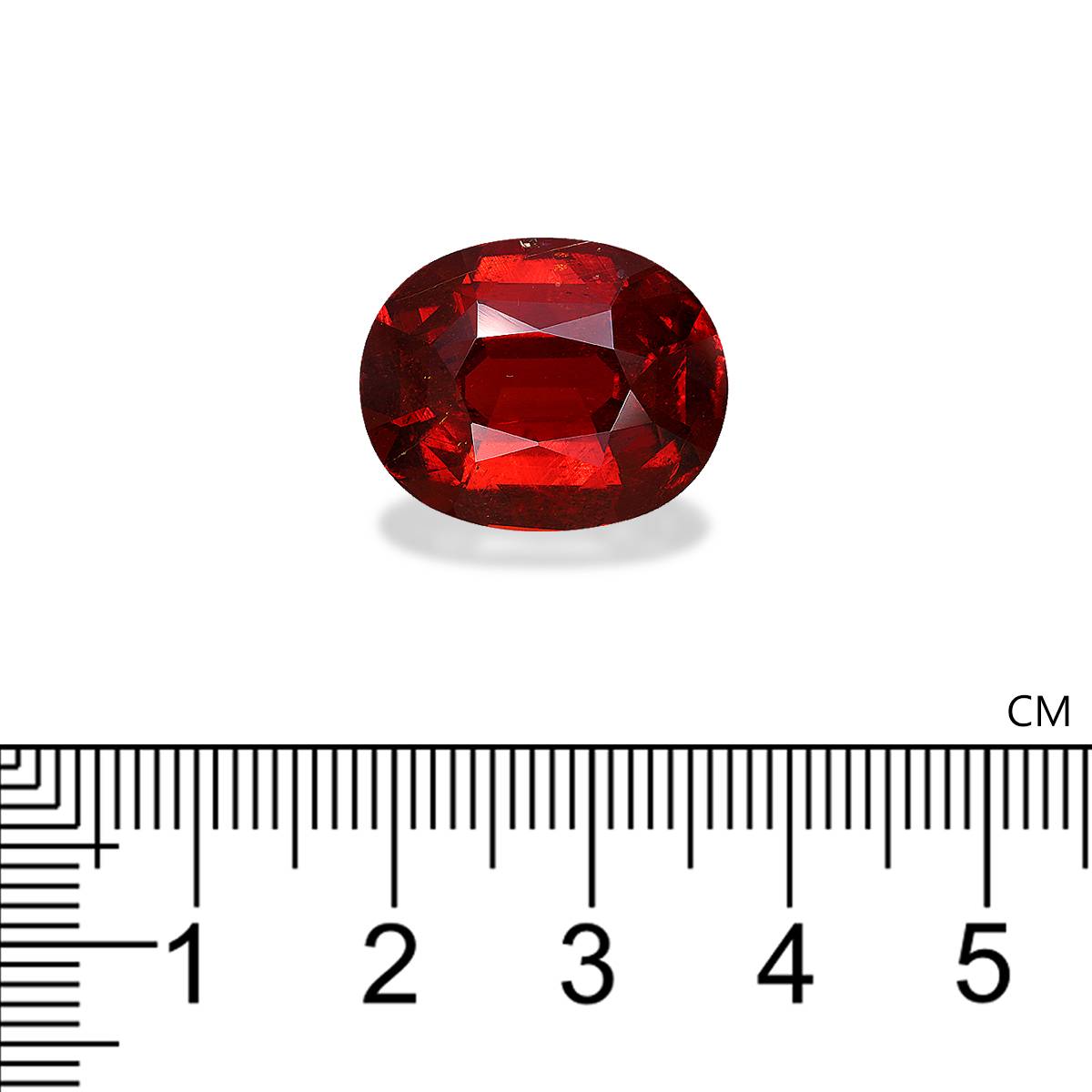 fire orange spessartite garnet, 17.67ct oval cut — view 4