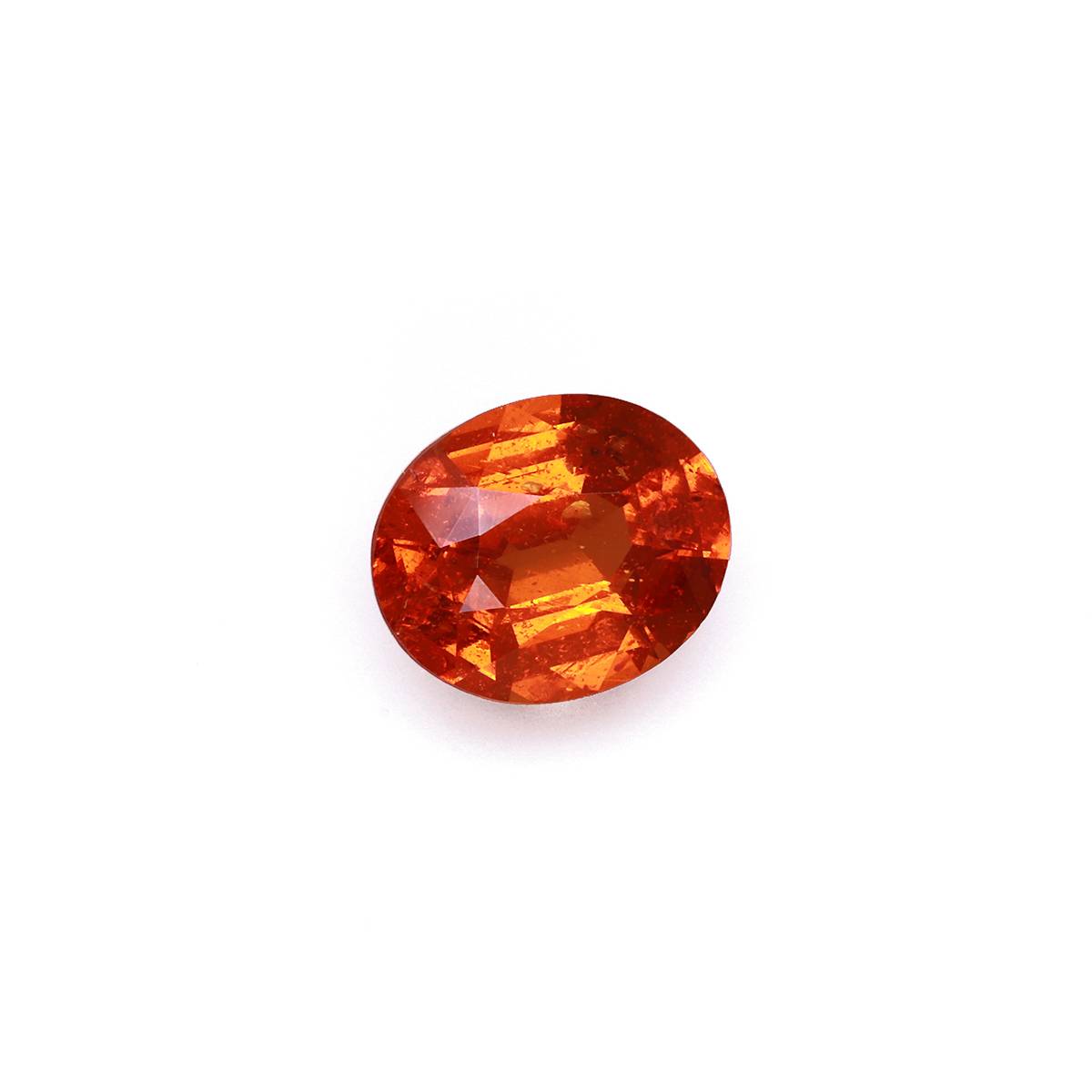 mandarin orange spessartite garnet, 4.9ct oval cut — view 3