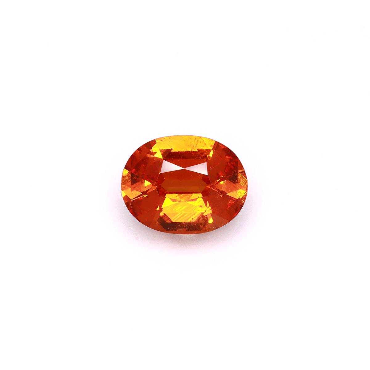orange spessartite garnet, 6.46ct oval cut — main view