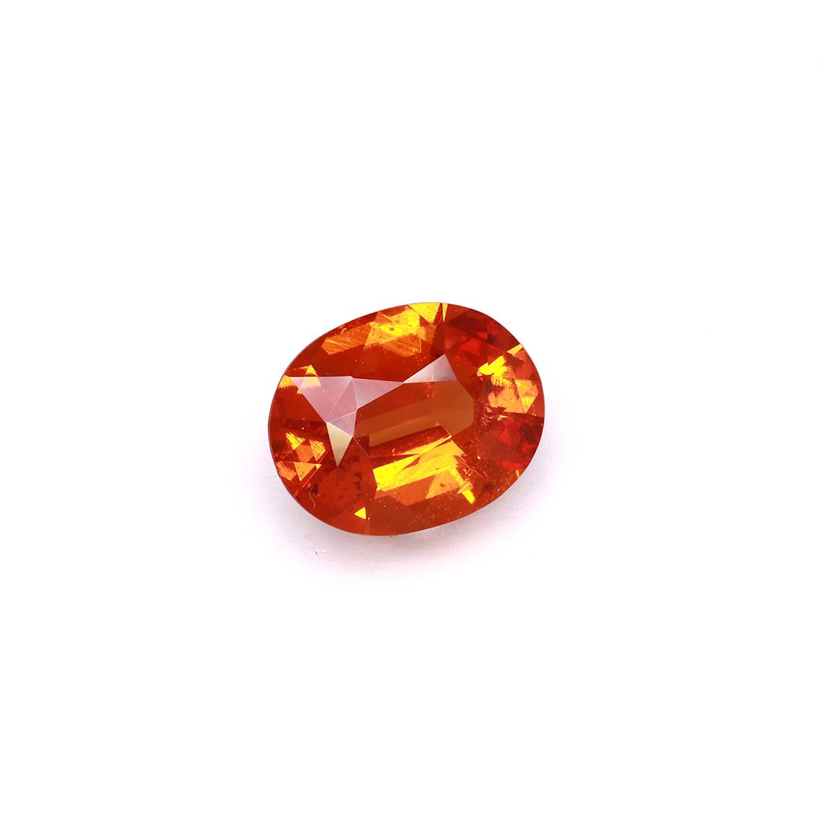 orange spessartite garnet, 6.46ct oval cut — view 3