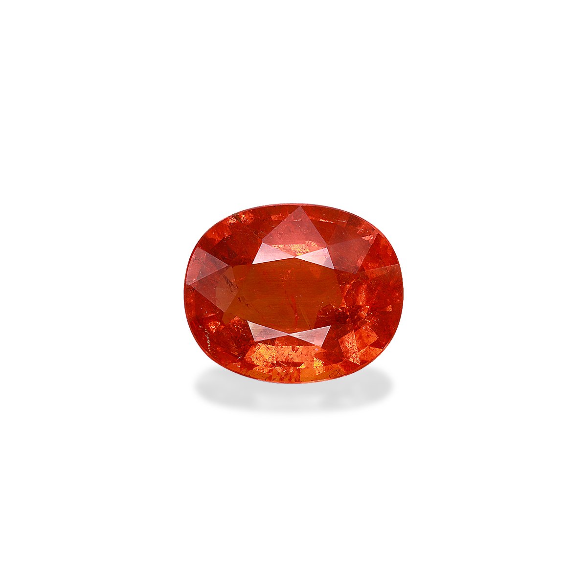 mandarin orange spessartite garnet, 15.24ct oval cut — main view