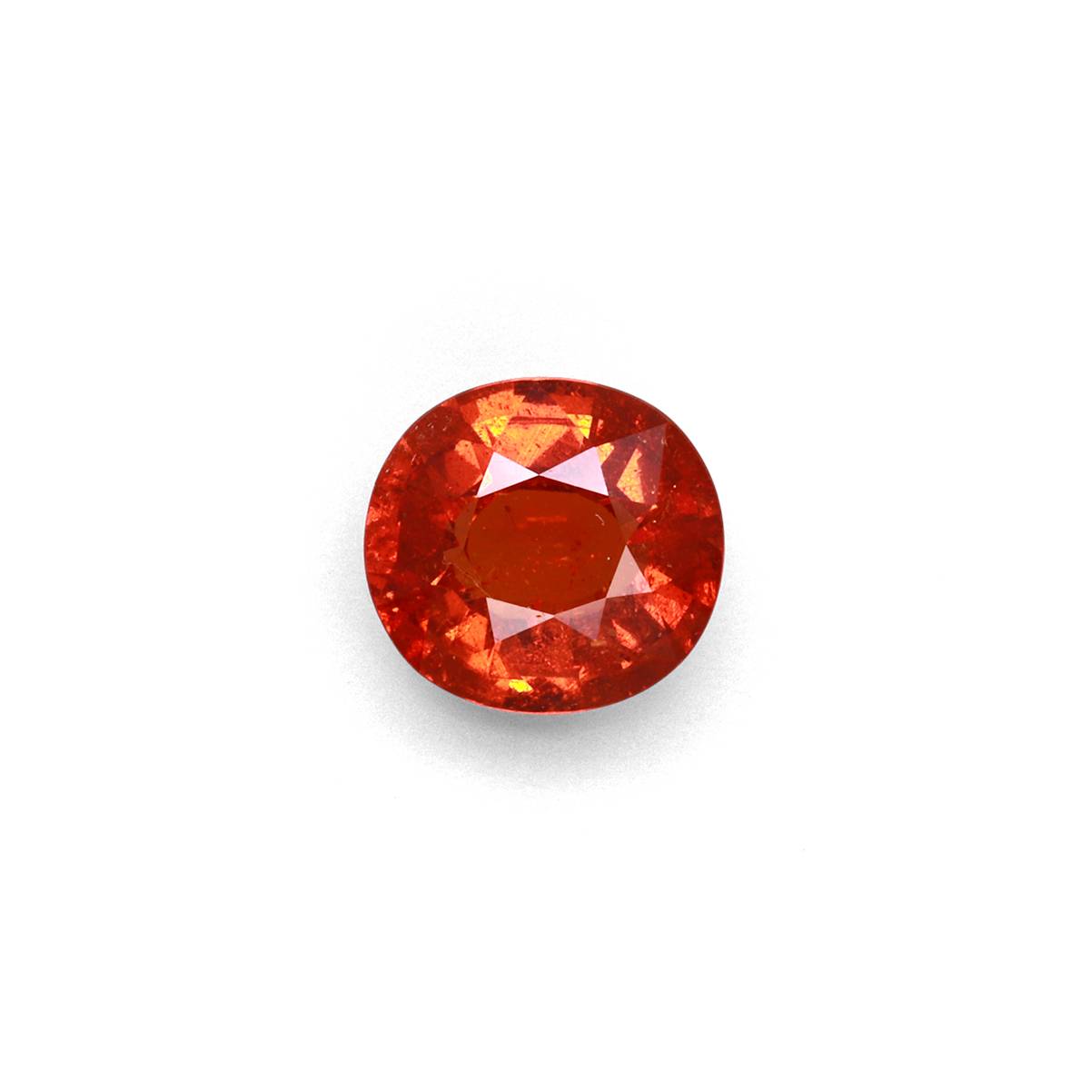 mandarin orange spessartite garnet, 4.53ct oval cut — main view