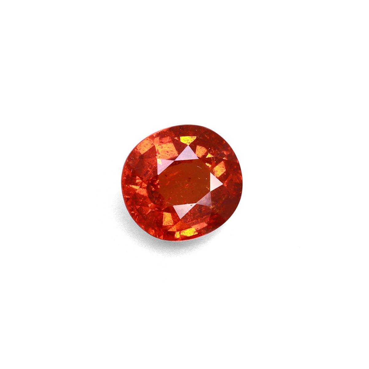 mandarin orange spessartite garnet, 4.53ct oval cut — view 3