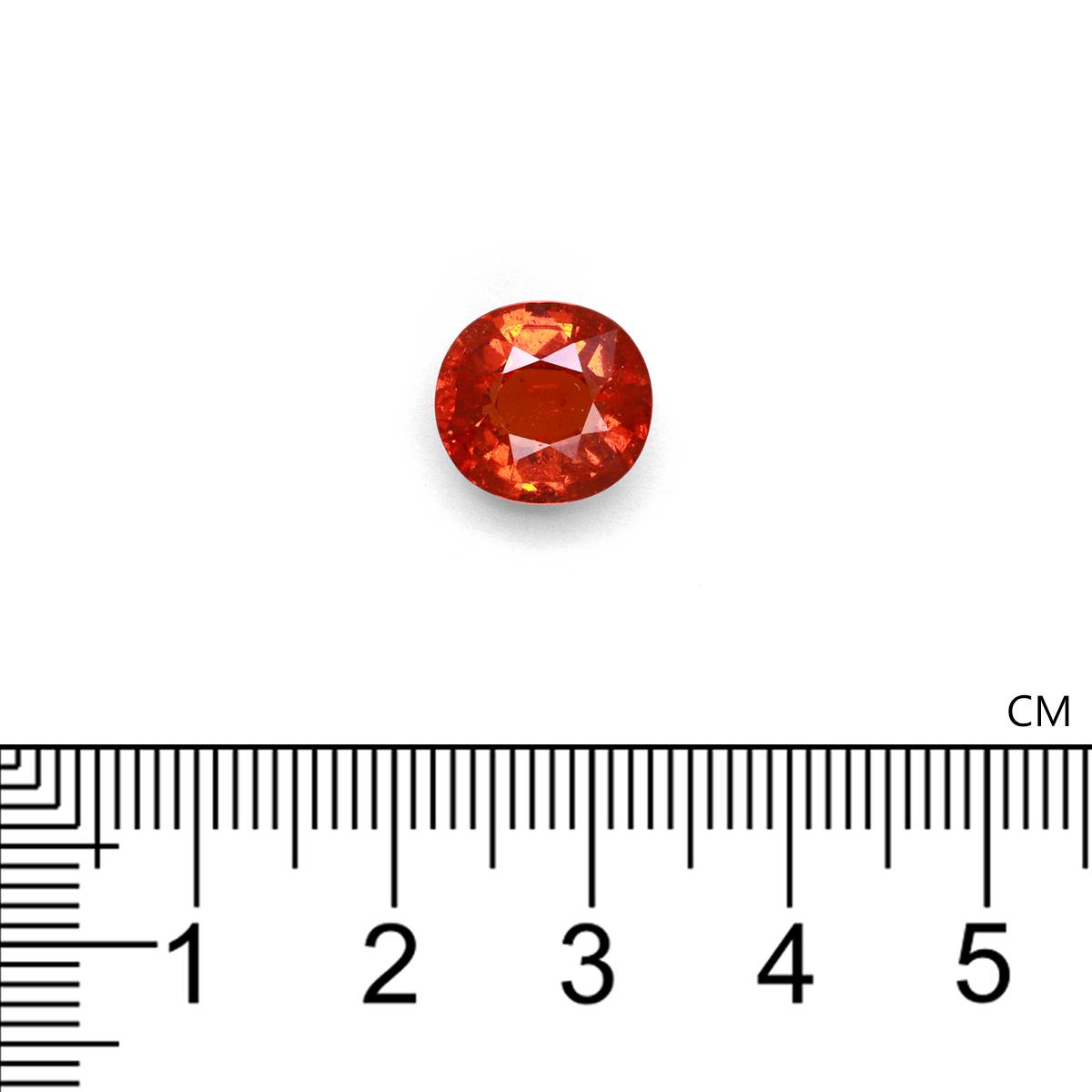 mandarin orange spessartite garnet, 4.53ct oval cut — view 4