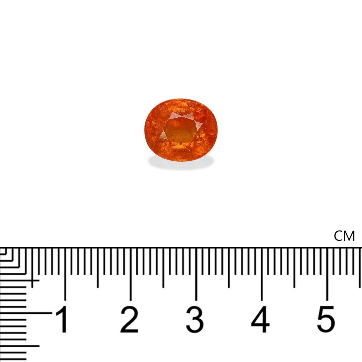 orange spessartite garnet, 6.9ct oval cut — view 4