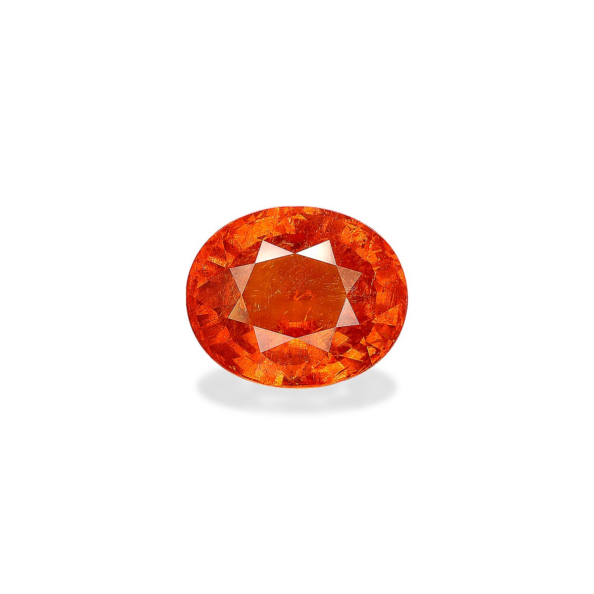 orange spessartite garnet, 16.25ct oval cut — main view