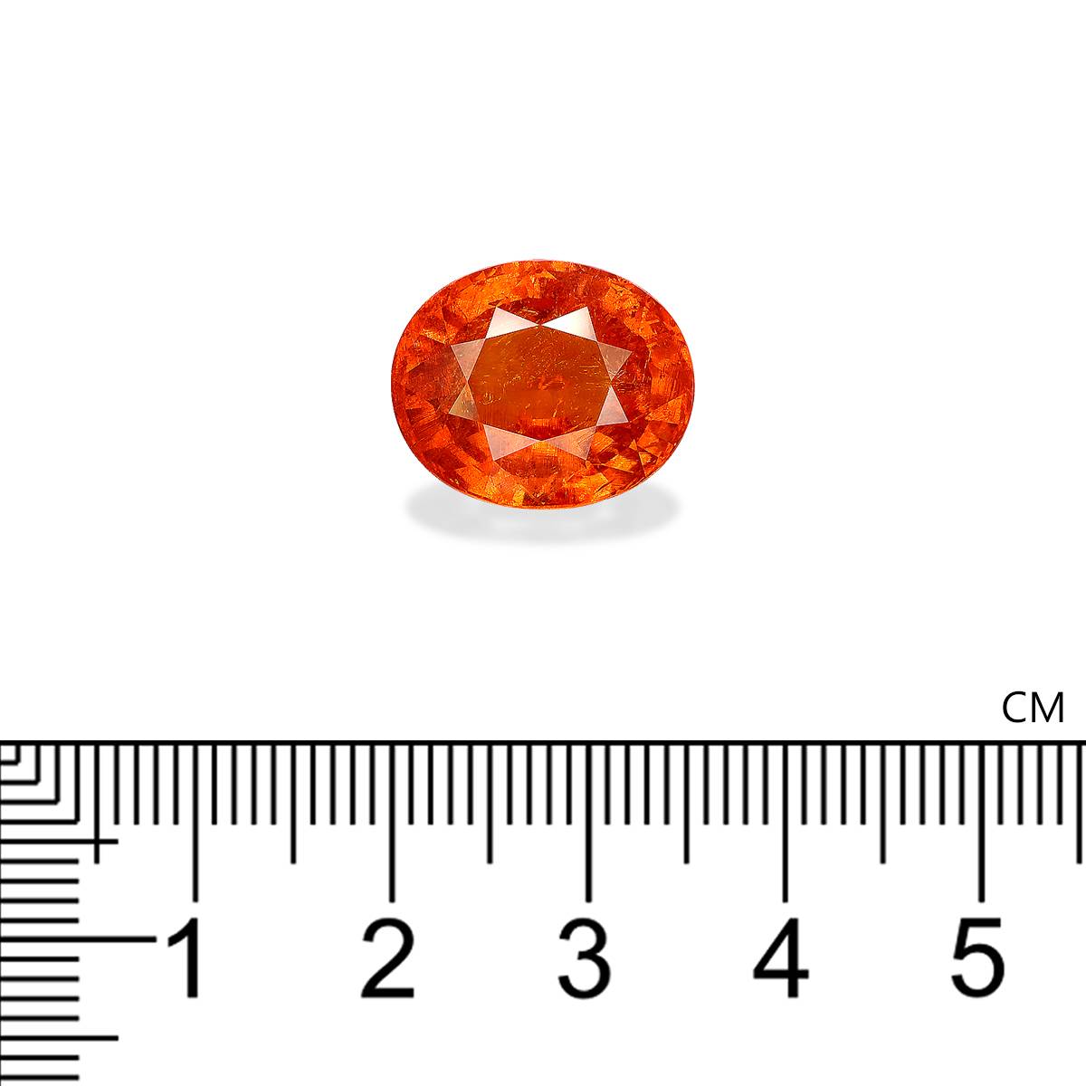 orange spessartite garnet, 16.25ct oval cut — view 4