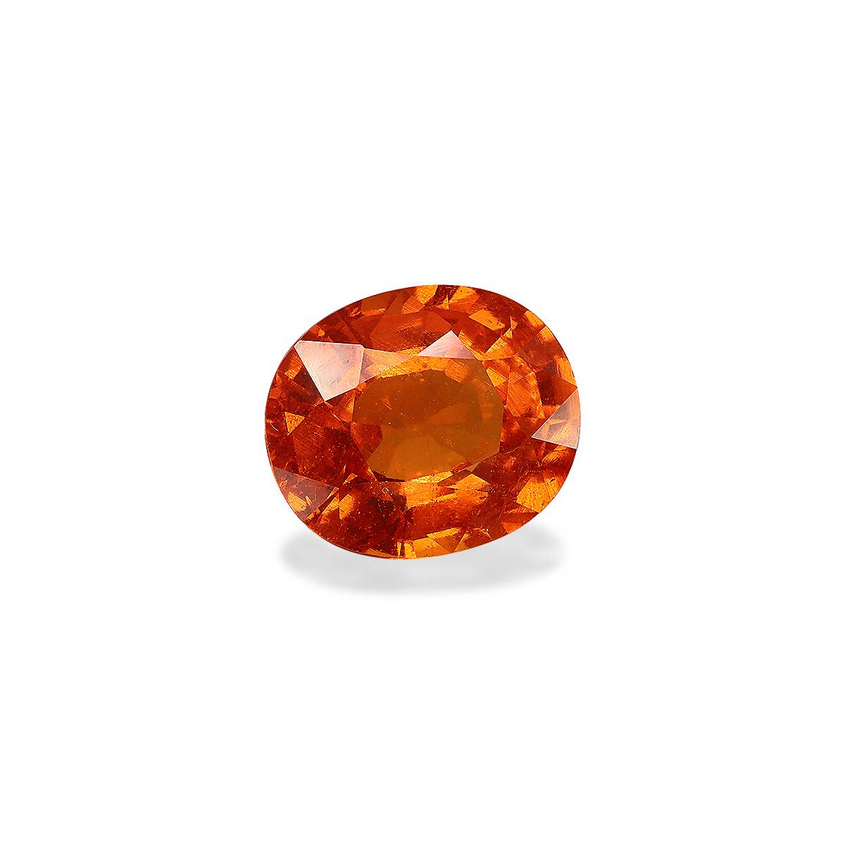 orange spessartite garnet, 8.74ct oval cut — view 3