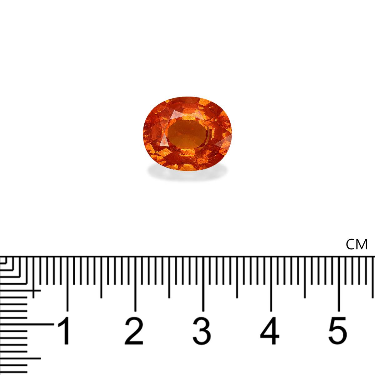 orange spessartite garnet, 8.74ct oval cut — view 4
