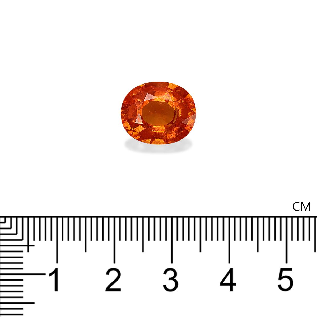 orange spessartite garnet, 8.74ct oval cut — view 4