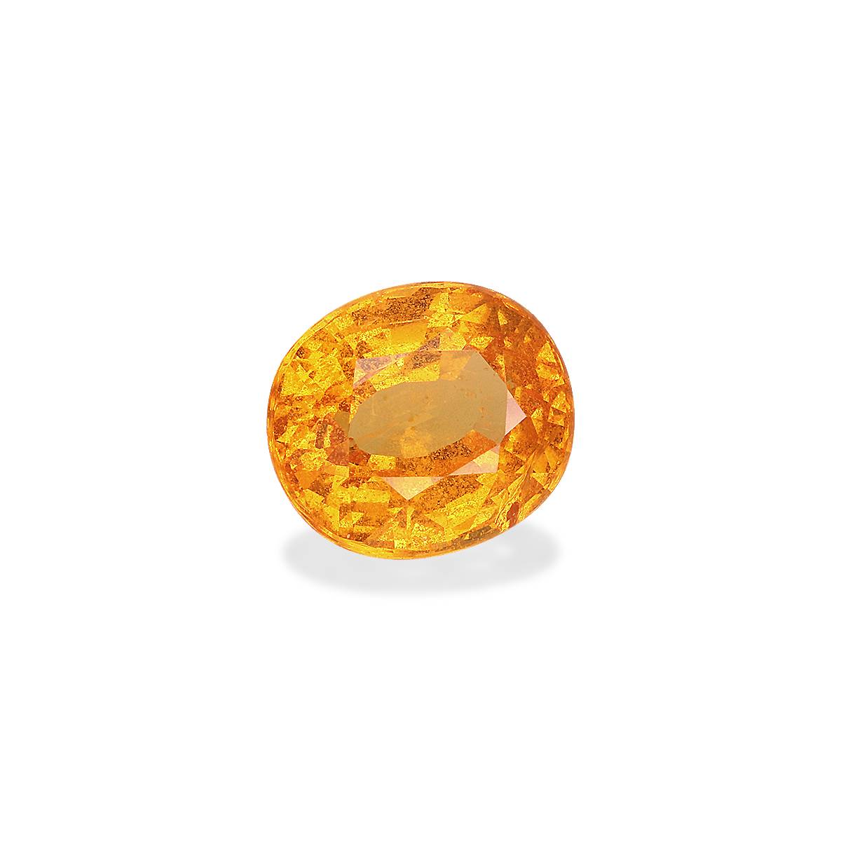 marigold orange spessartite garnet, 3.39ct oval cut — view 3