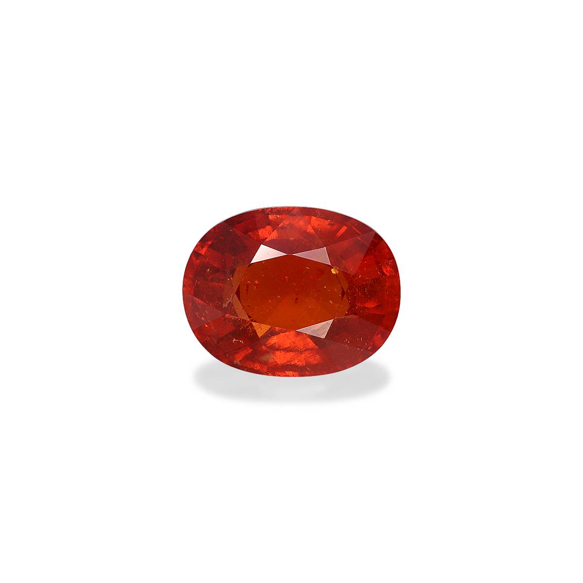 fire orange spessartite garnet, 9.49ct oval cut — main view