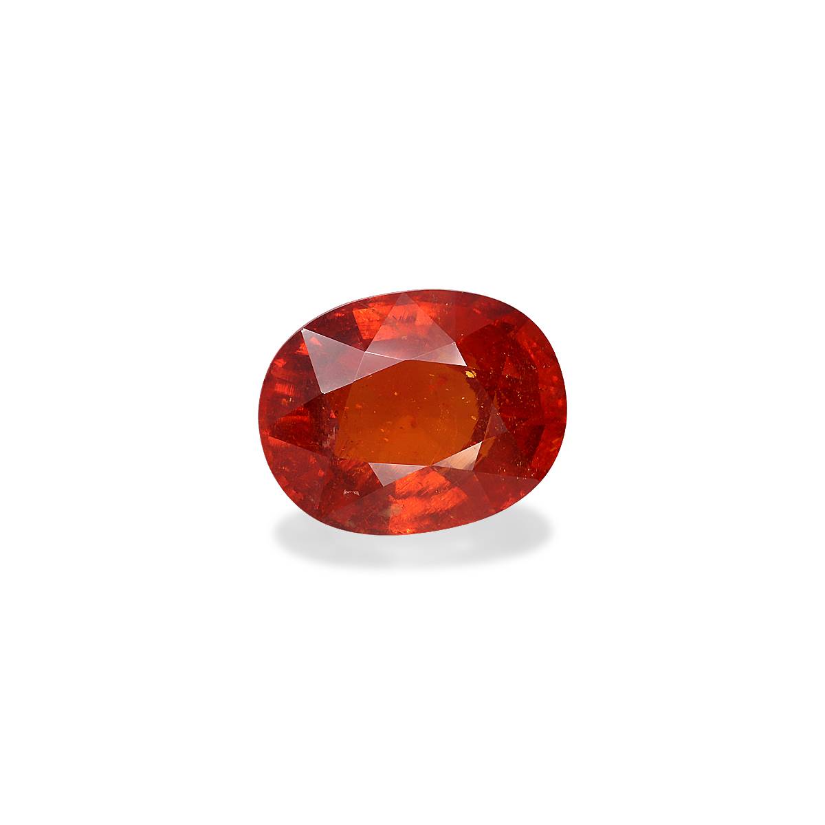 fire orange spessartite garnet, 9.49ct oval cut — view 3