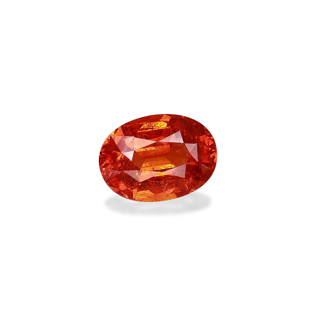 fire orange spessartite garnet, 9.19ct oval cut — view 3
