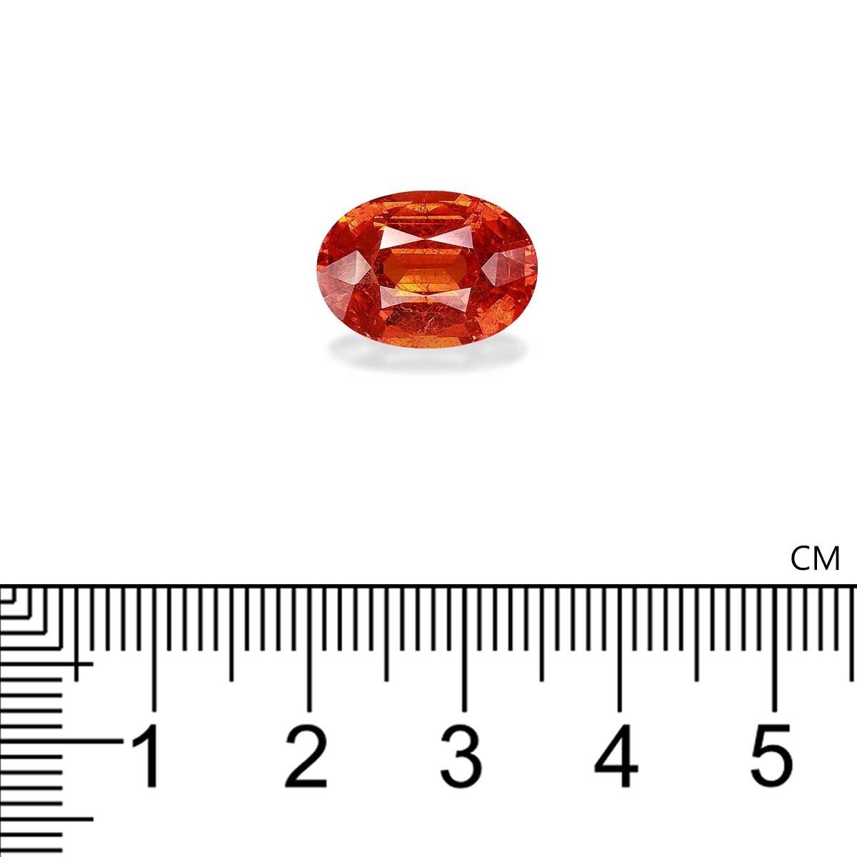 fire orange spessartite garnet, 9.19ct oval cut — view 4