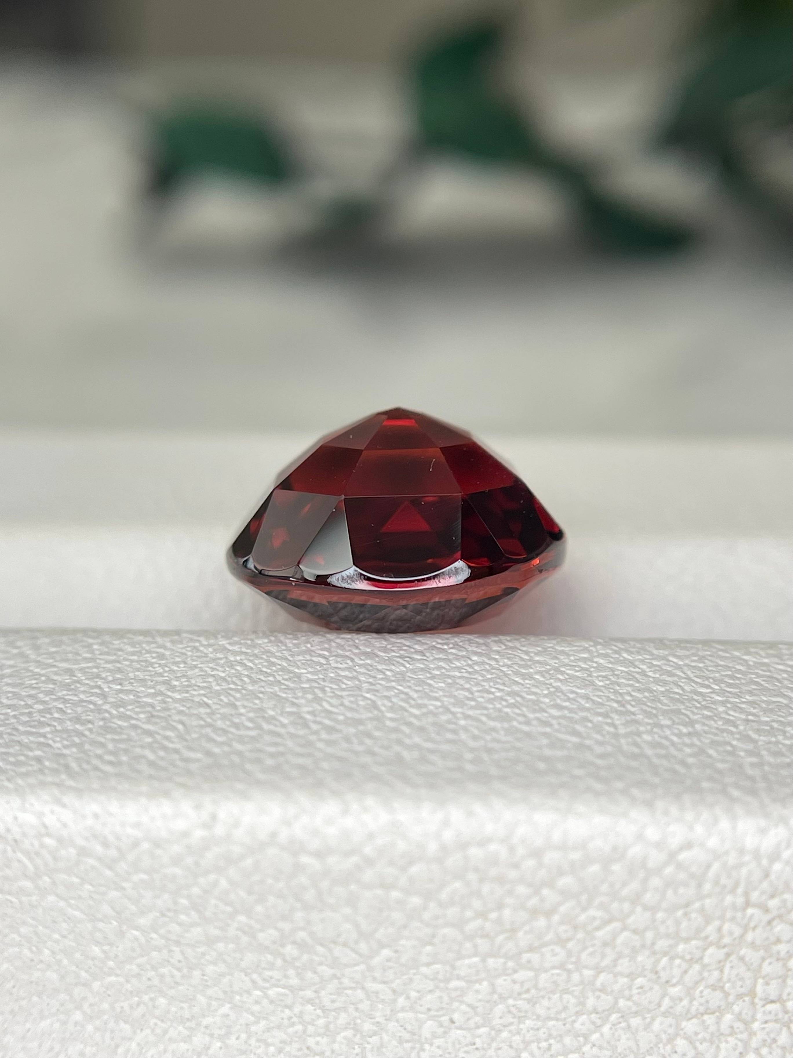 fire orange spessartite garnet, 15.03ct oval cut — view 6