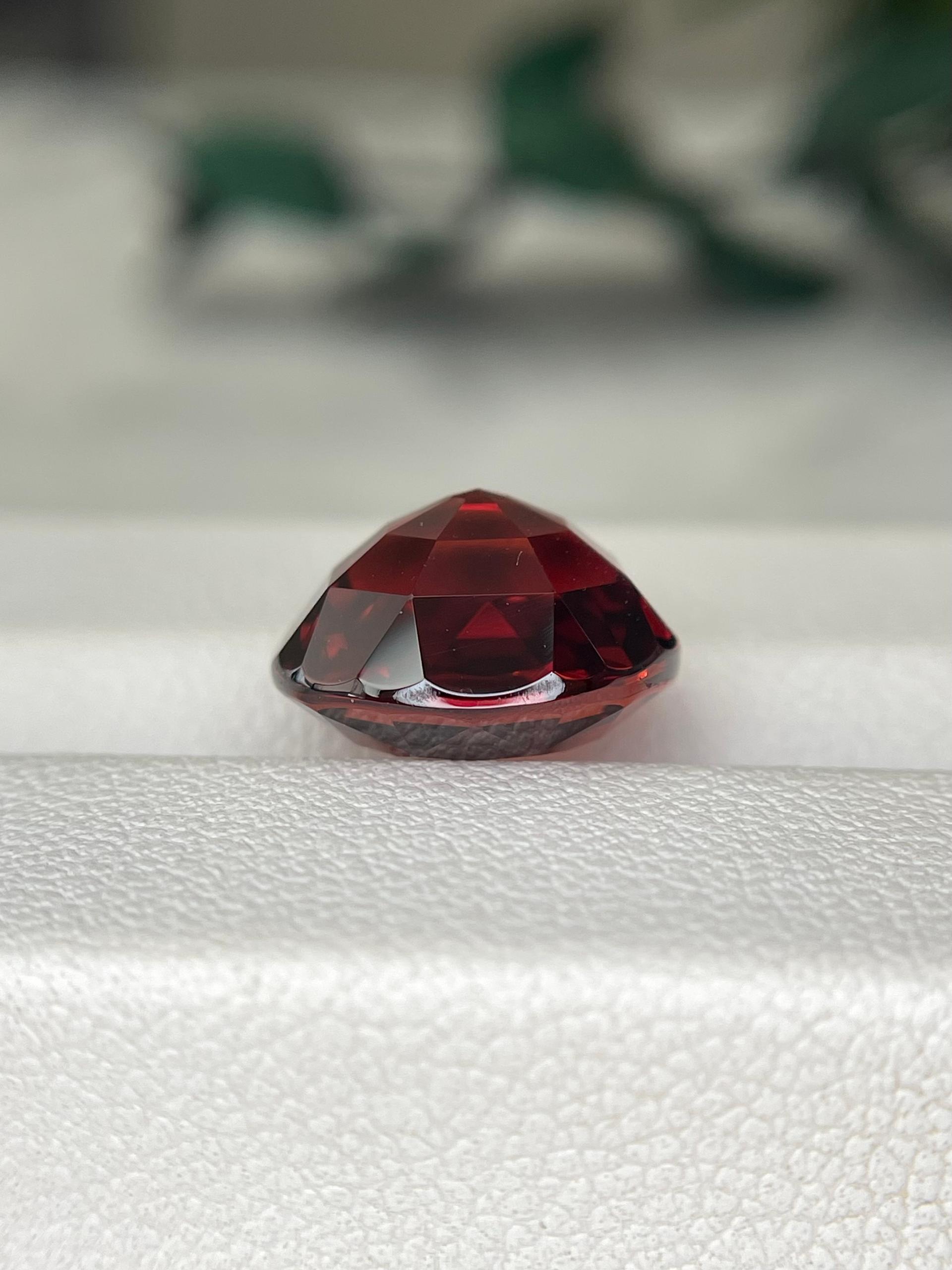 fire orange spessartite garnet, 15.03ct oval cut — view 6