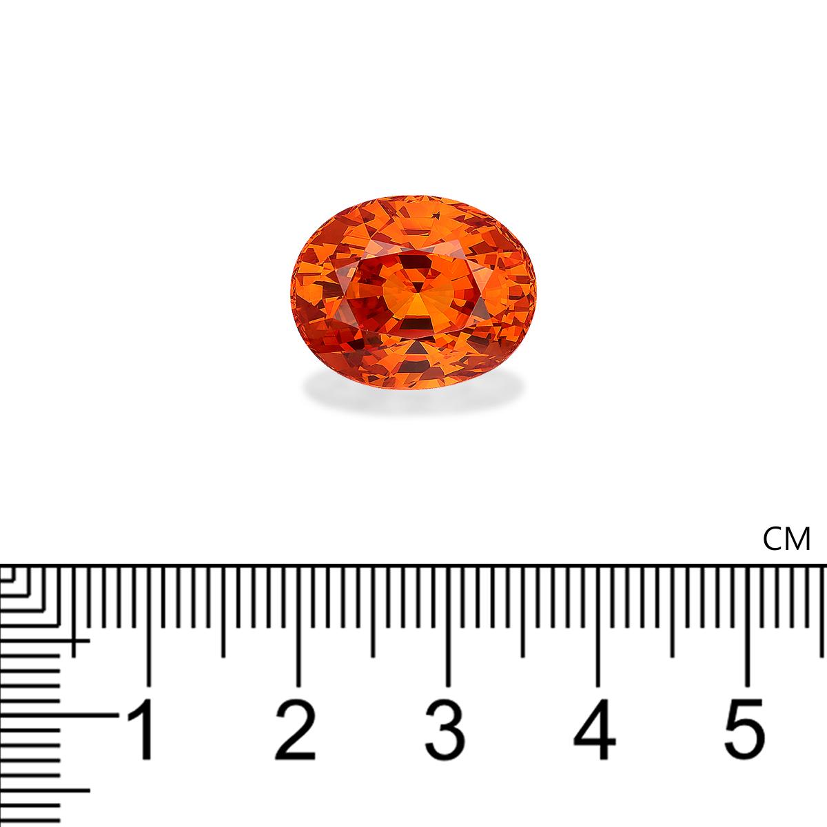orange spessartite garnet, 19.11ct oval cut — view 4