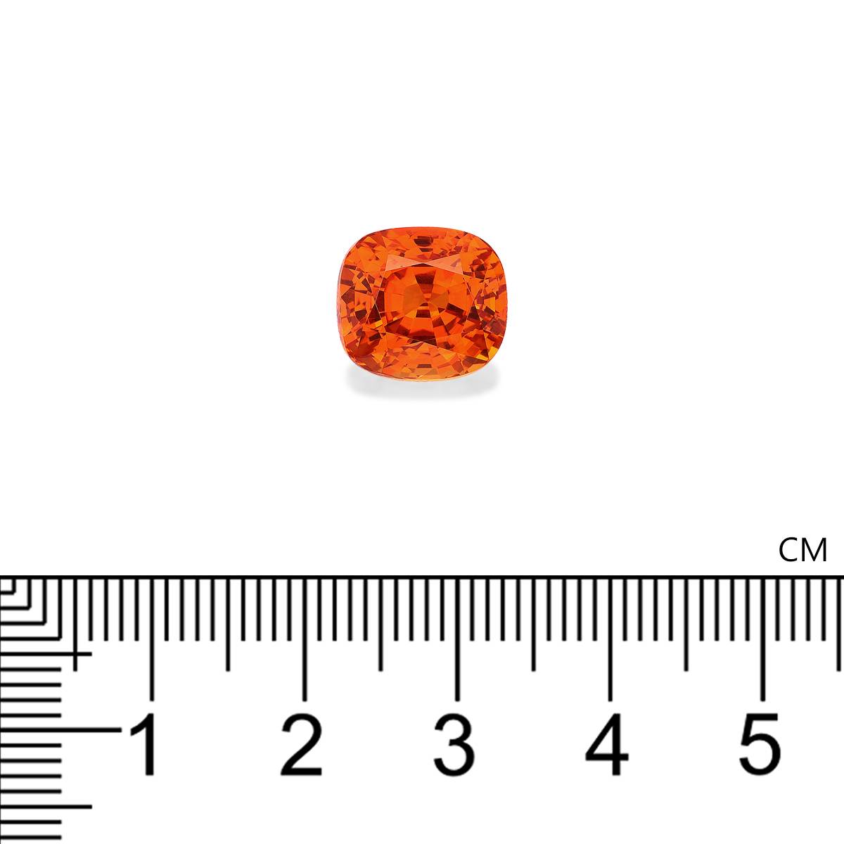 orange spessartite garnet, 10.12ct cushion cut — view 4
