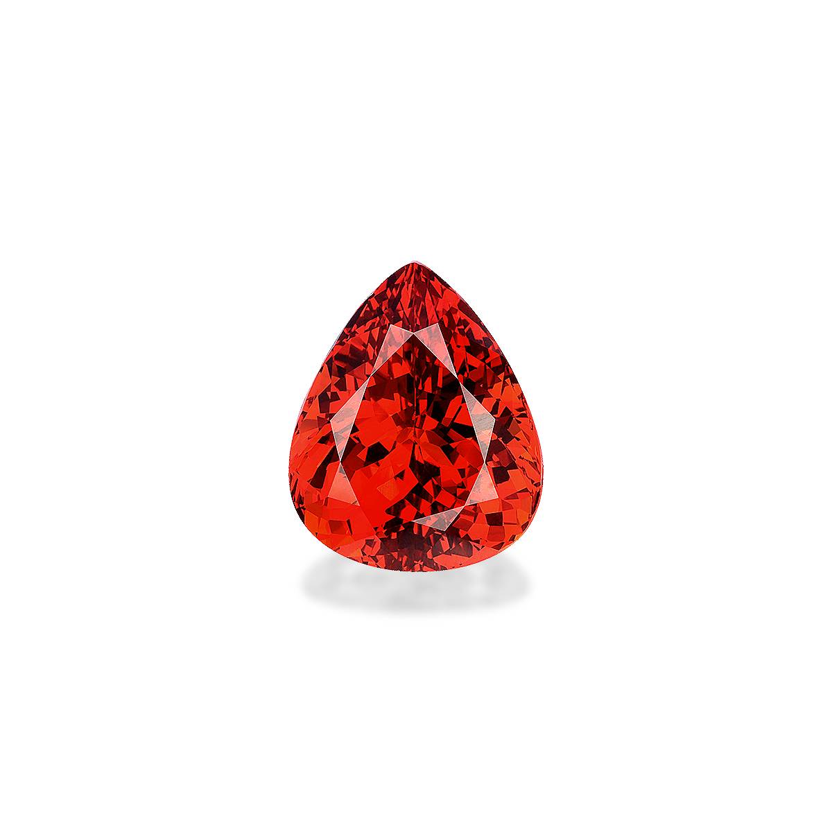 fire orange spessartite garnet, 32.4ct pear cut — main view
