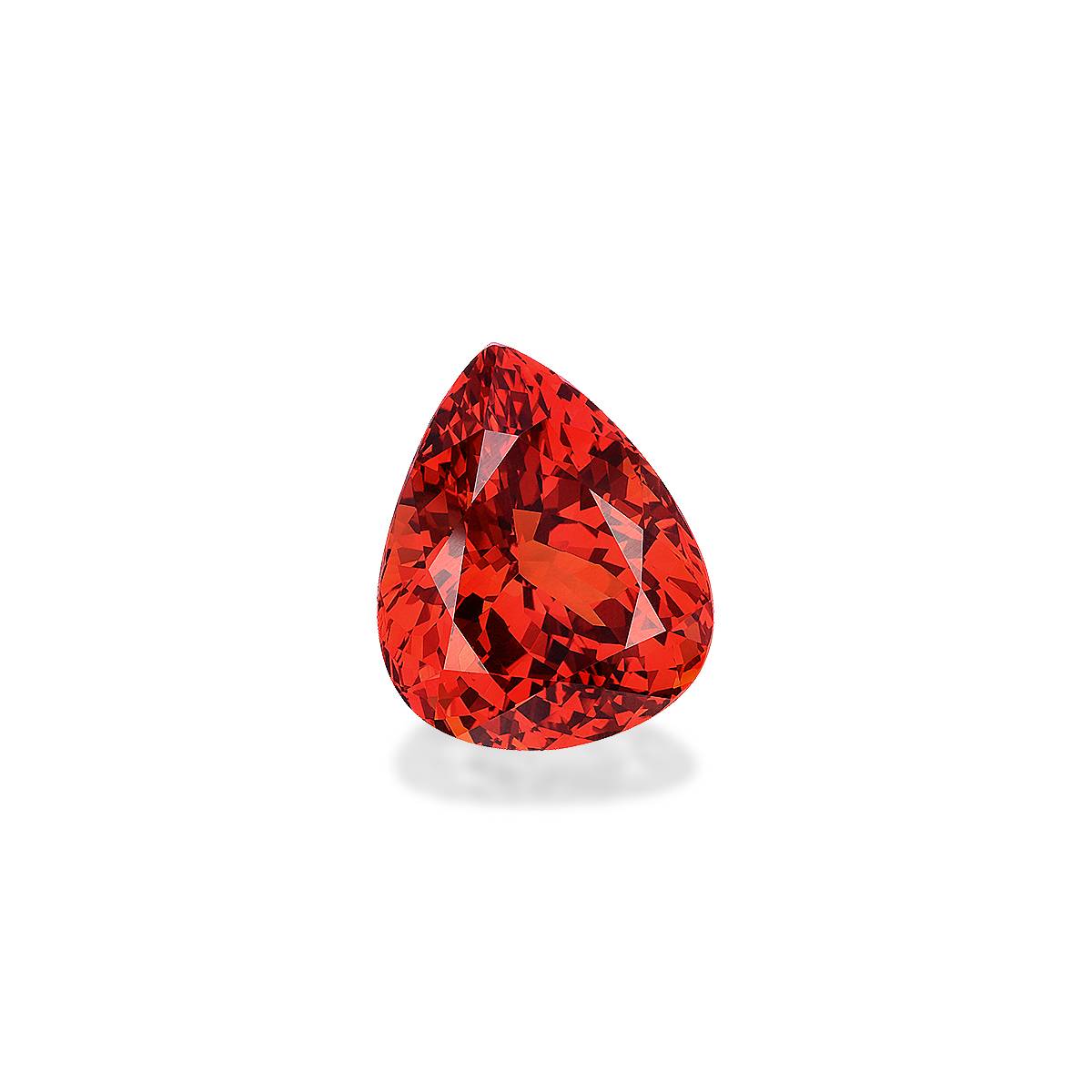 fire orange spessartite garnet, 32.4ct pear cut — view 3