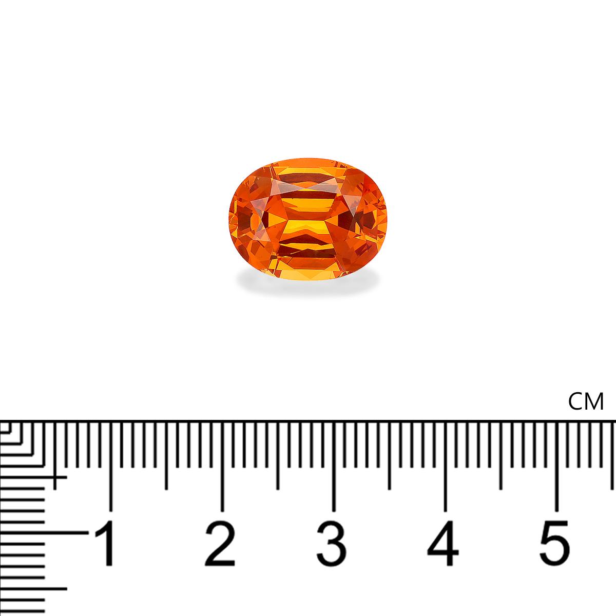 fanta orange spessartite garnet, 9.09ct oval cut — view 4