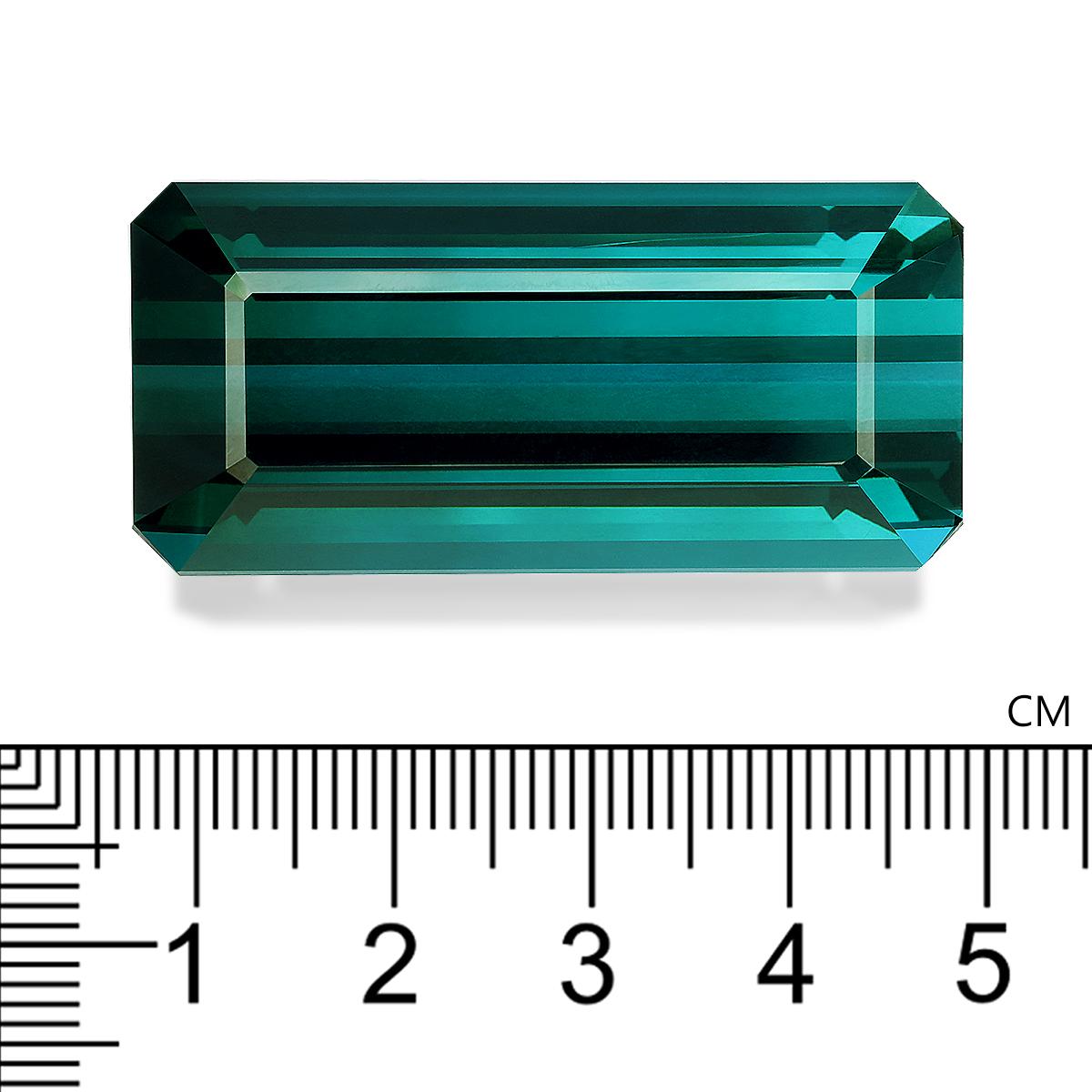 blue blue tourmaline, 115.83ct rectangular cut — view 4