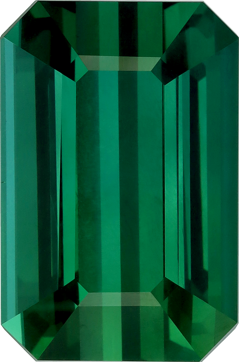 Rectangular cut green tourmaline