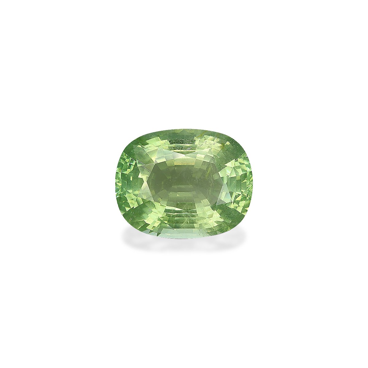 pistachio green green tourmaline, 15.14ct cushion cut — main view