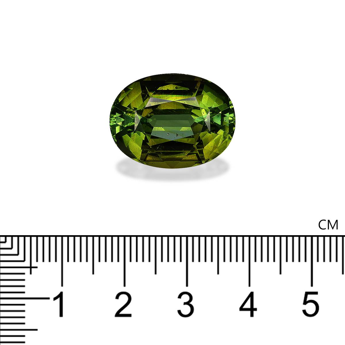 basil green green tourmaline, 21.17ct oval cut — view 4