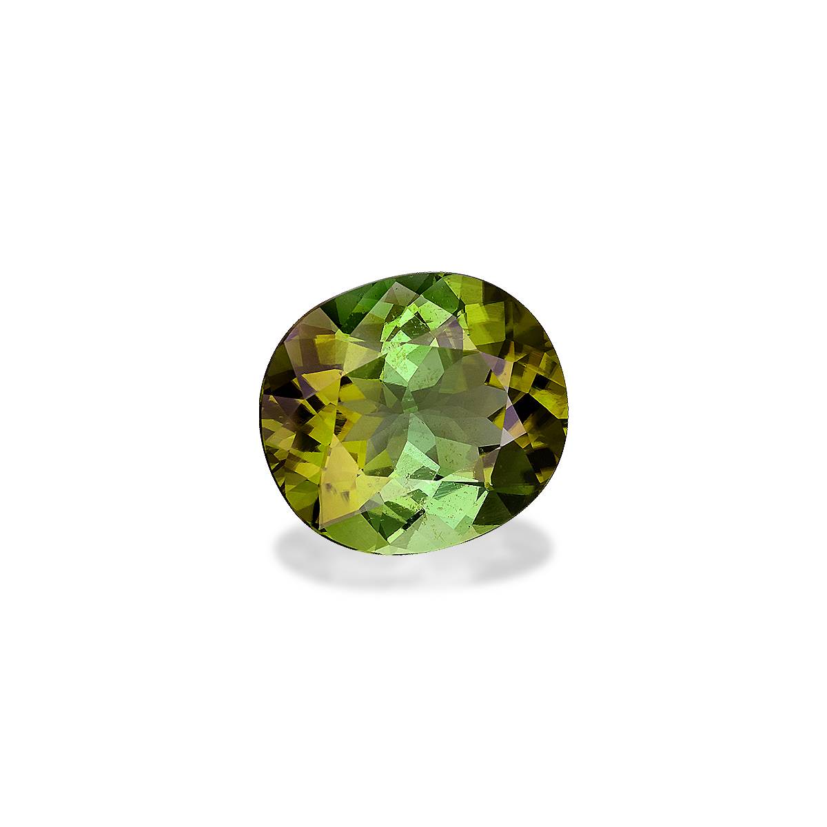 moss green green tourmaline, 9.26ct oval cut — view 3