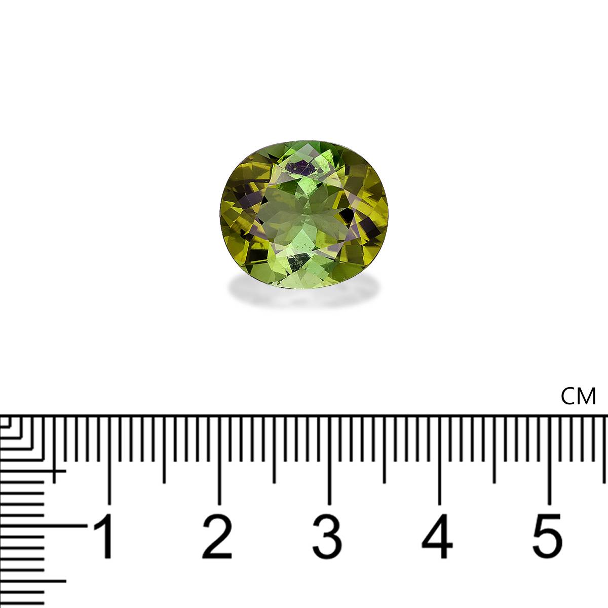 moss green green tourmaline, 9.26ct oval cut — view 4