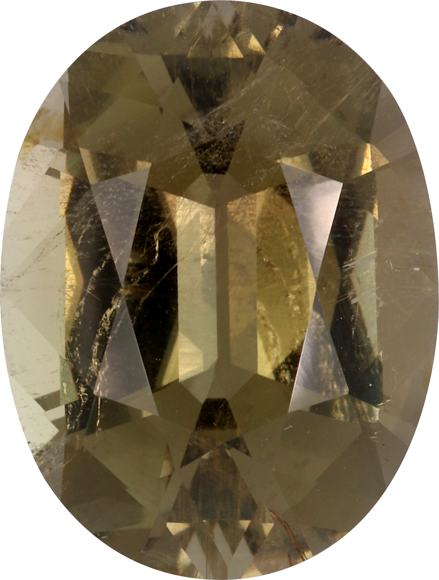 Oval cut brown tourmaline, 16.01 by 12.09 mm, shown at actual size