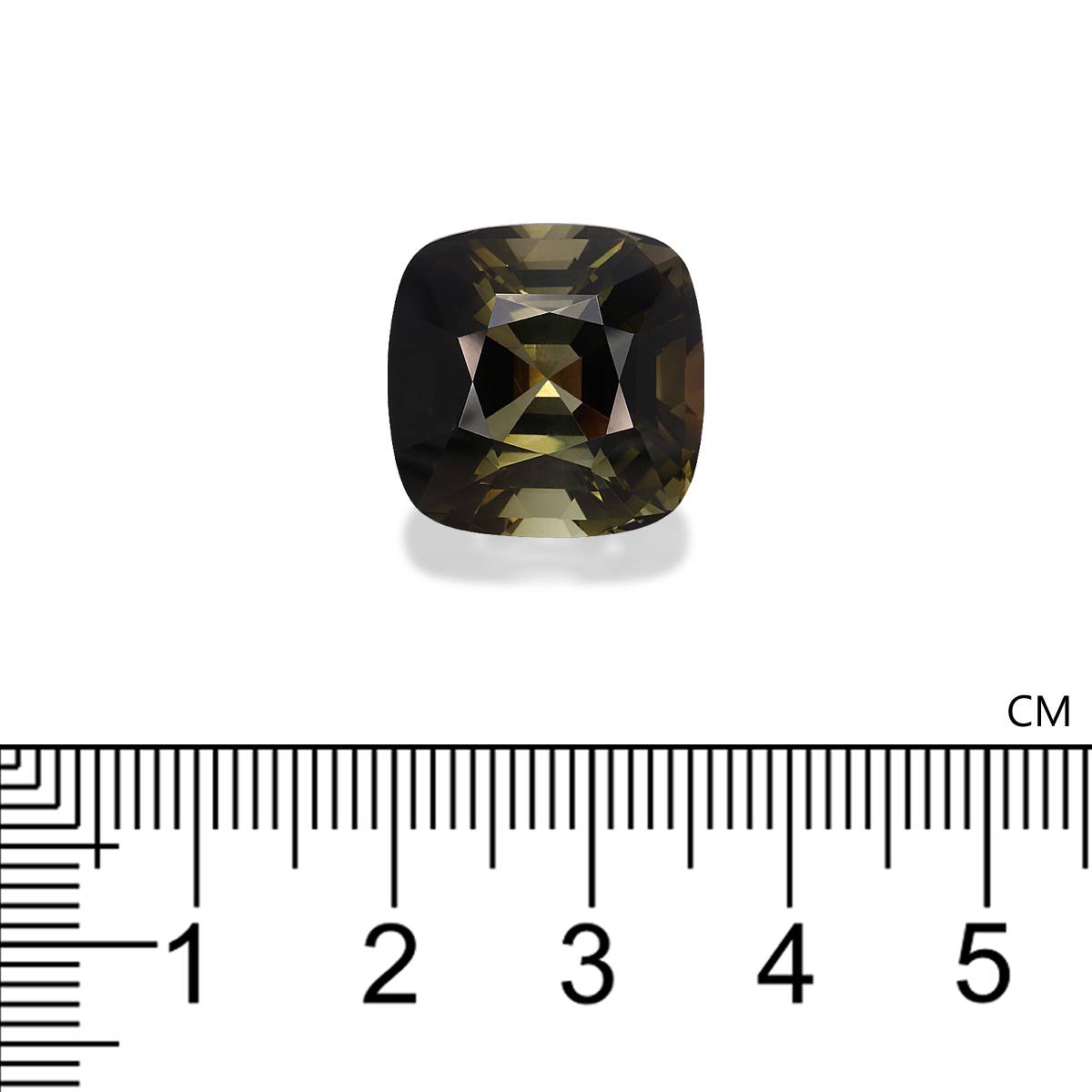 forest green green tourmaline, 20.75ct cushion cut — view 4