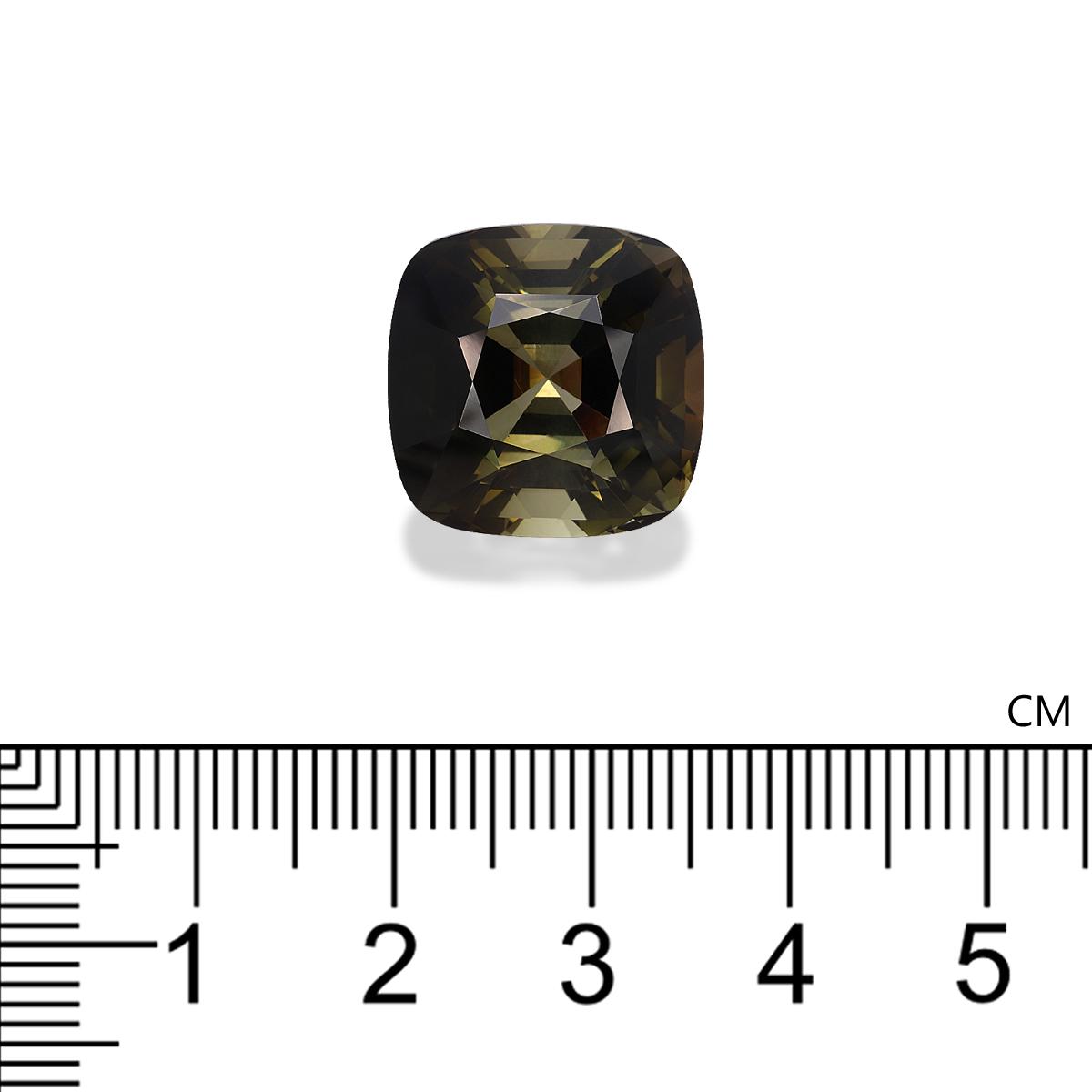 forest green green tourmaline, 20.75ct cushion cut — view 4