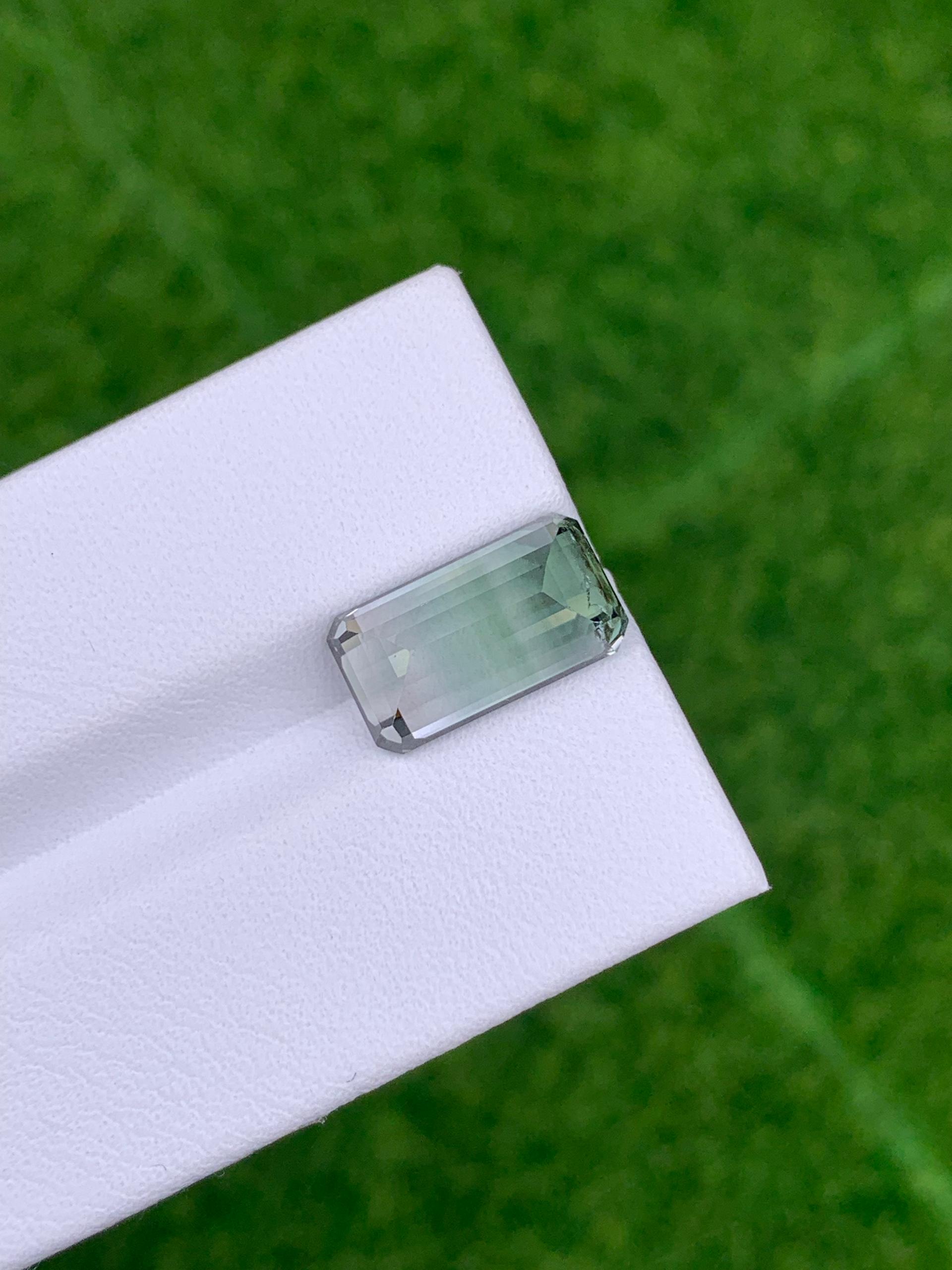 grey grey tourmaline, 5.32ct rectangular cut — view 6