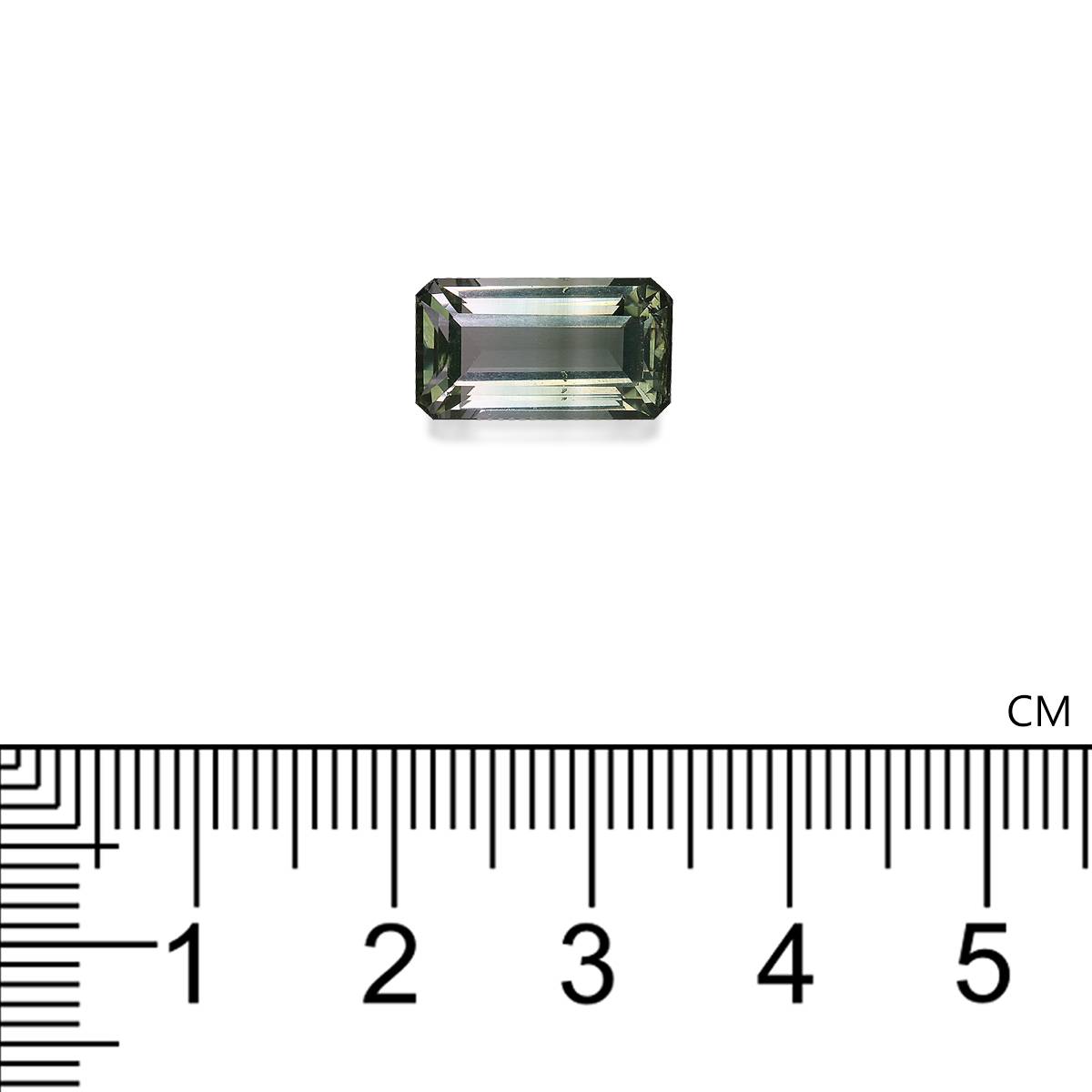 grey grey tourmaline, 5.32ct rectangular cut — view 4