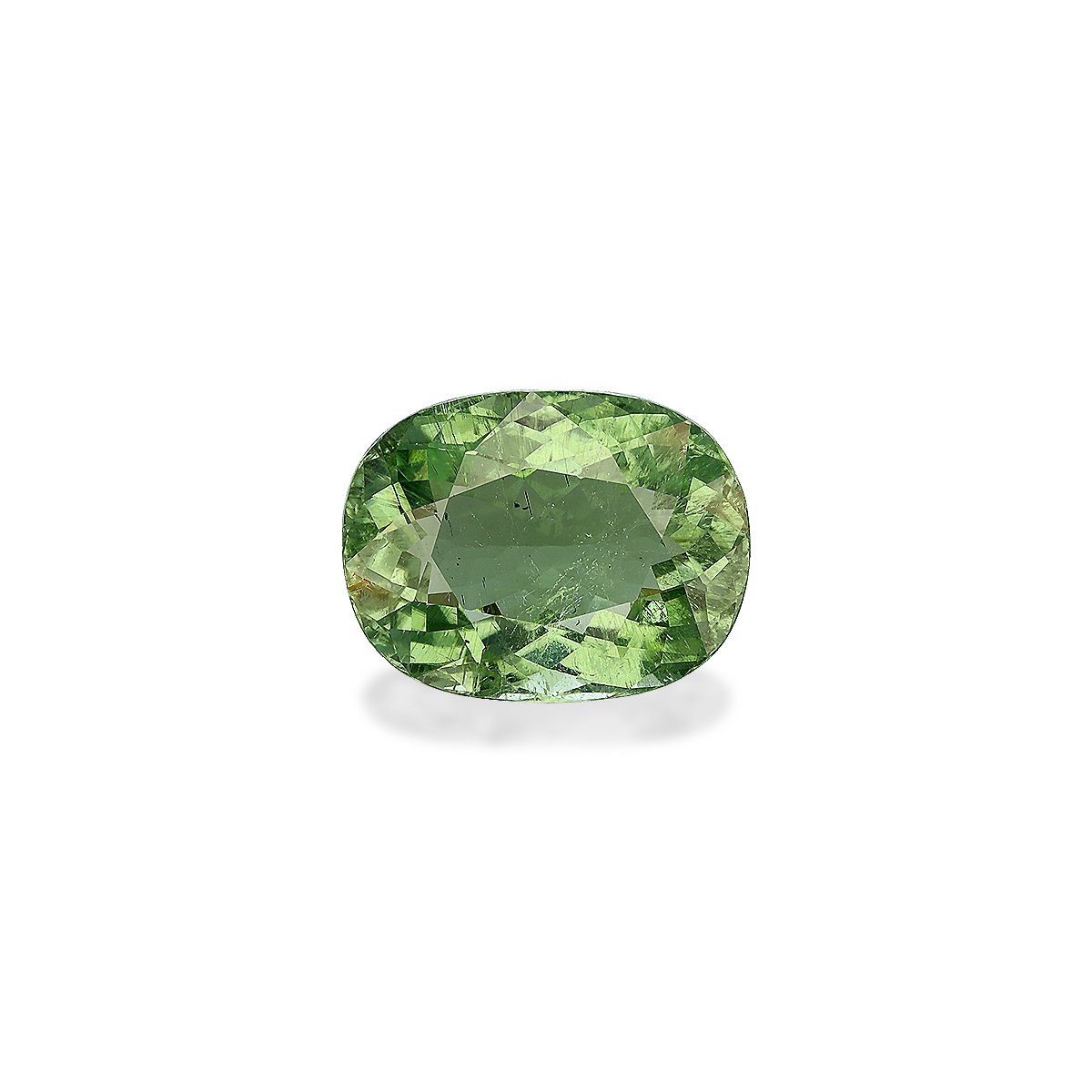 olive green green tourmaline, 16.38ct oval cut — main view